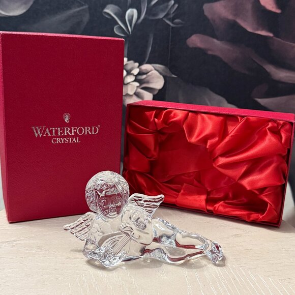 Waterford Crystal Cherub with Mandolin – Original Box & Satin Lining - Picture 1 of 3